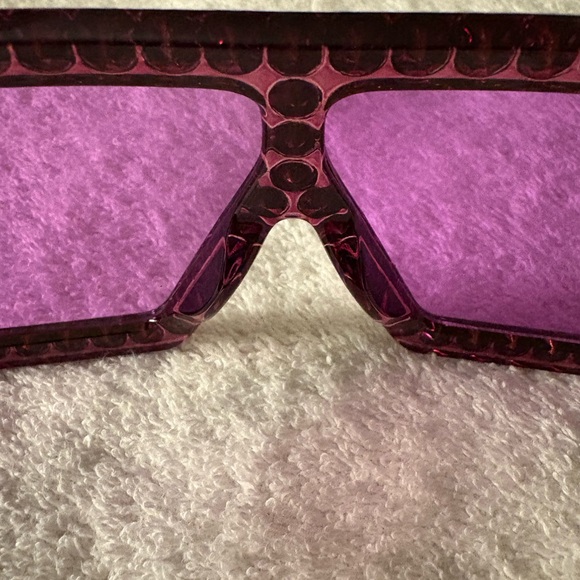 Pink Rhinestone Oversized Sunglasses - Picture 4 of 12